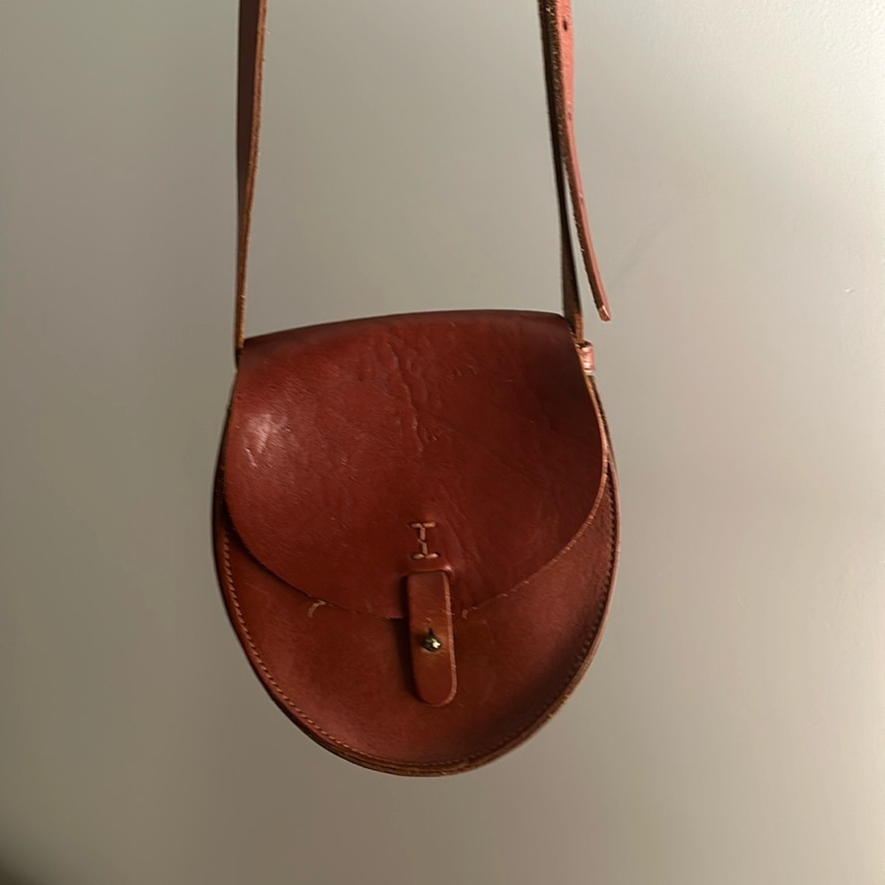 Lucky Brand Brown Leather Saddle Crossbody
